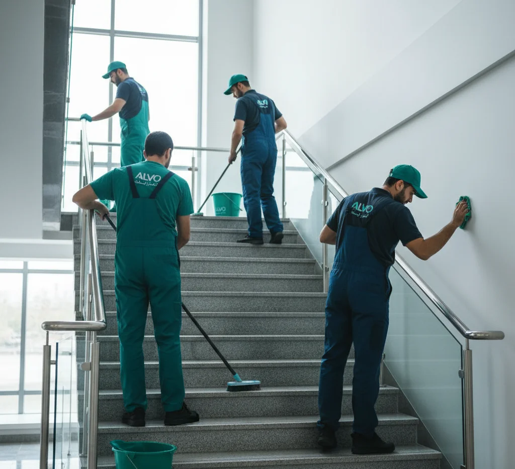نظافت راه‌پله و مشاعات الوو نظافت